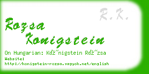 rozsa konigstein business card